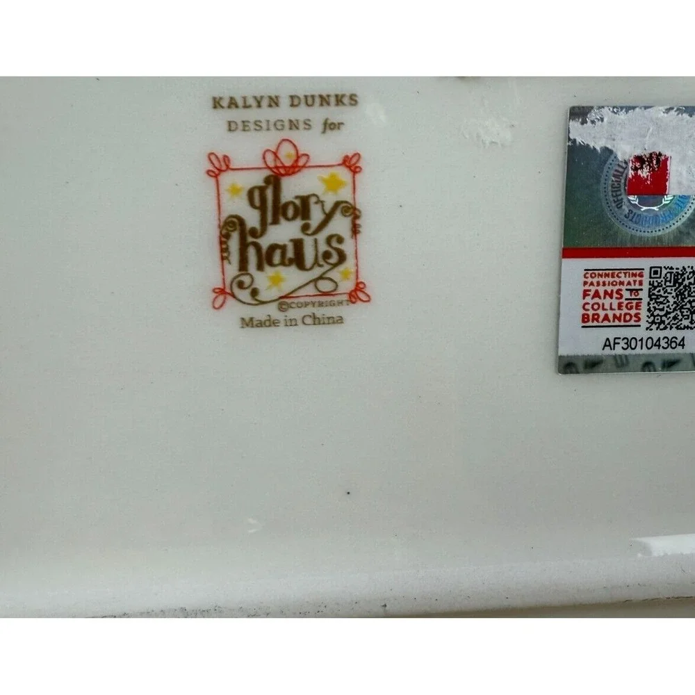 Glory Haus Florida State University Seminoles Ceramic‎ Dorm Trinket Tray 5x7 NEW